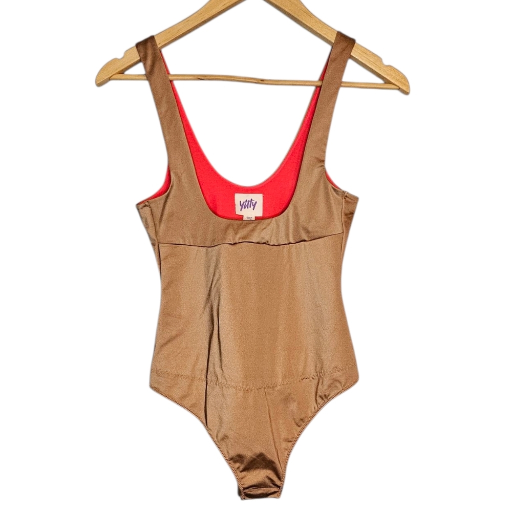 NWT Yitty Headliner Shaping Open Bust Thong Bodysuit Size S